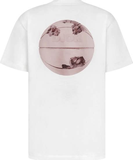 christian dior basketball t shirt|Christian Dior x Daniel Arsham CD Basketball T shirt White.